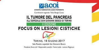 Il tumore del pancreas all’Ospedale San Giovanni Bosco di Torino – II Edizione  Focus on lesioni cistiche